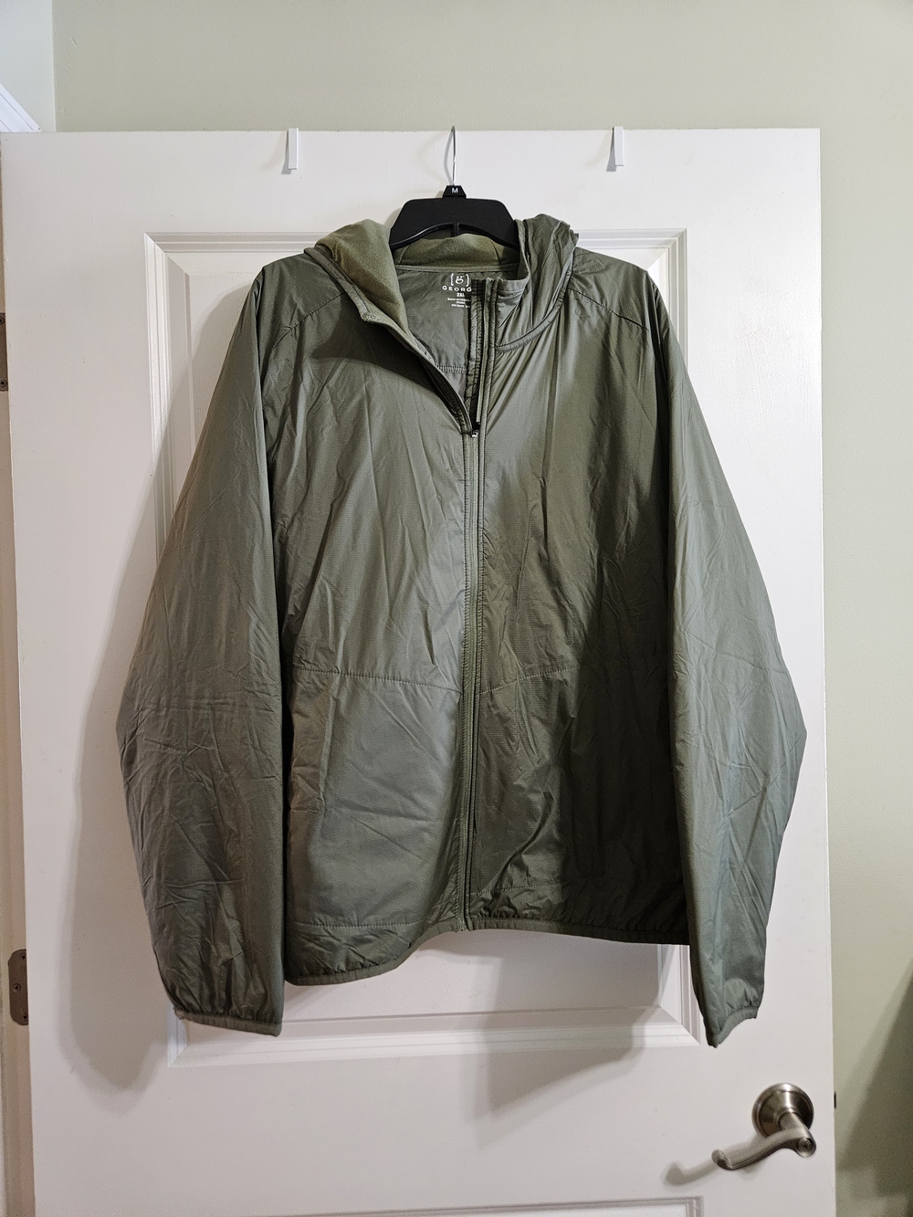 George Brand Lightweight Olive Hooded Jacket, XXL, New With Tags
